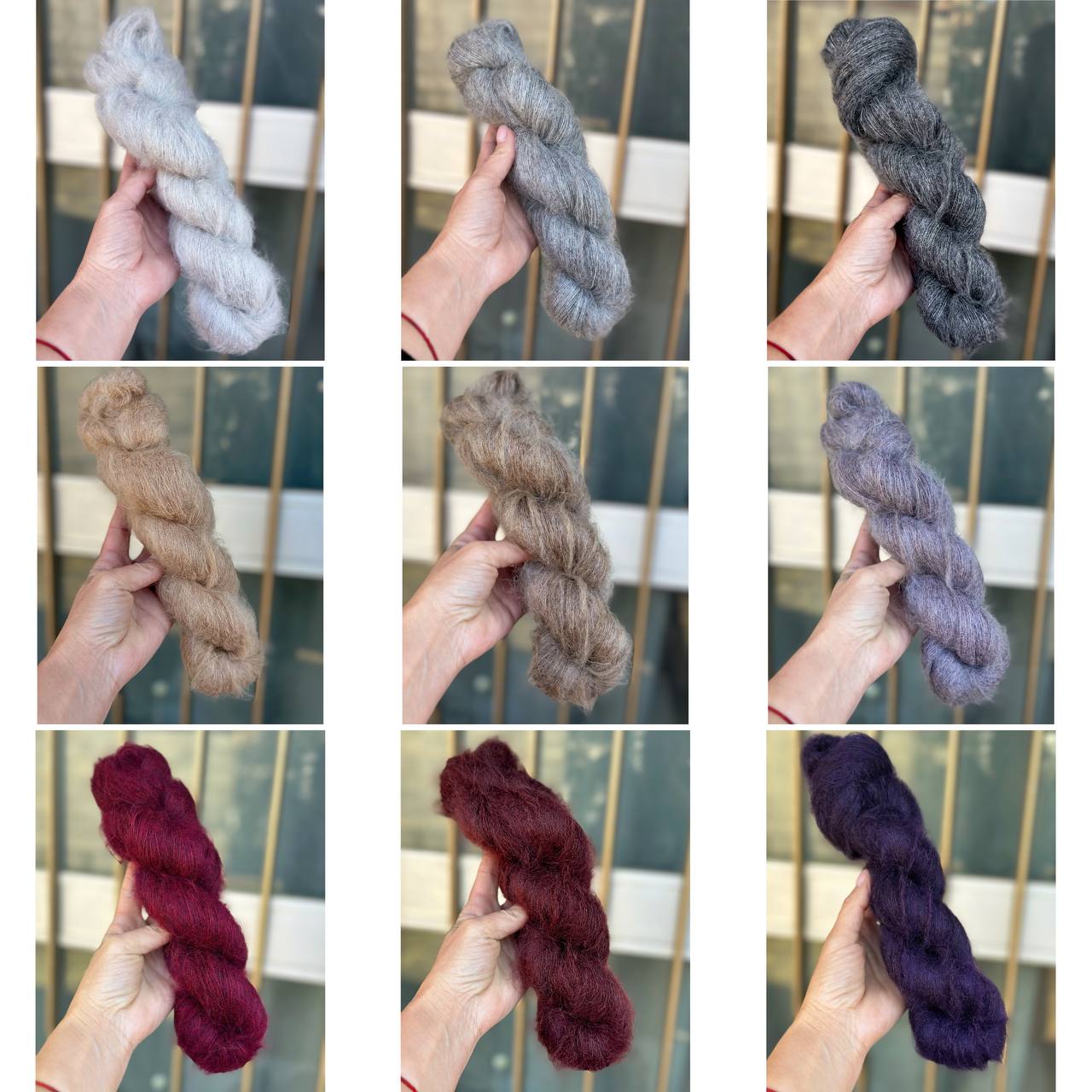 Super kid mohair Italy Yarn Aurora classic colors