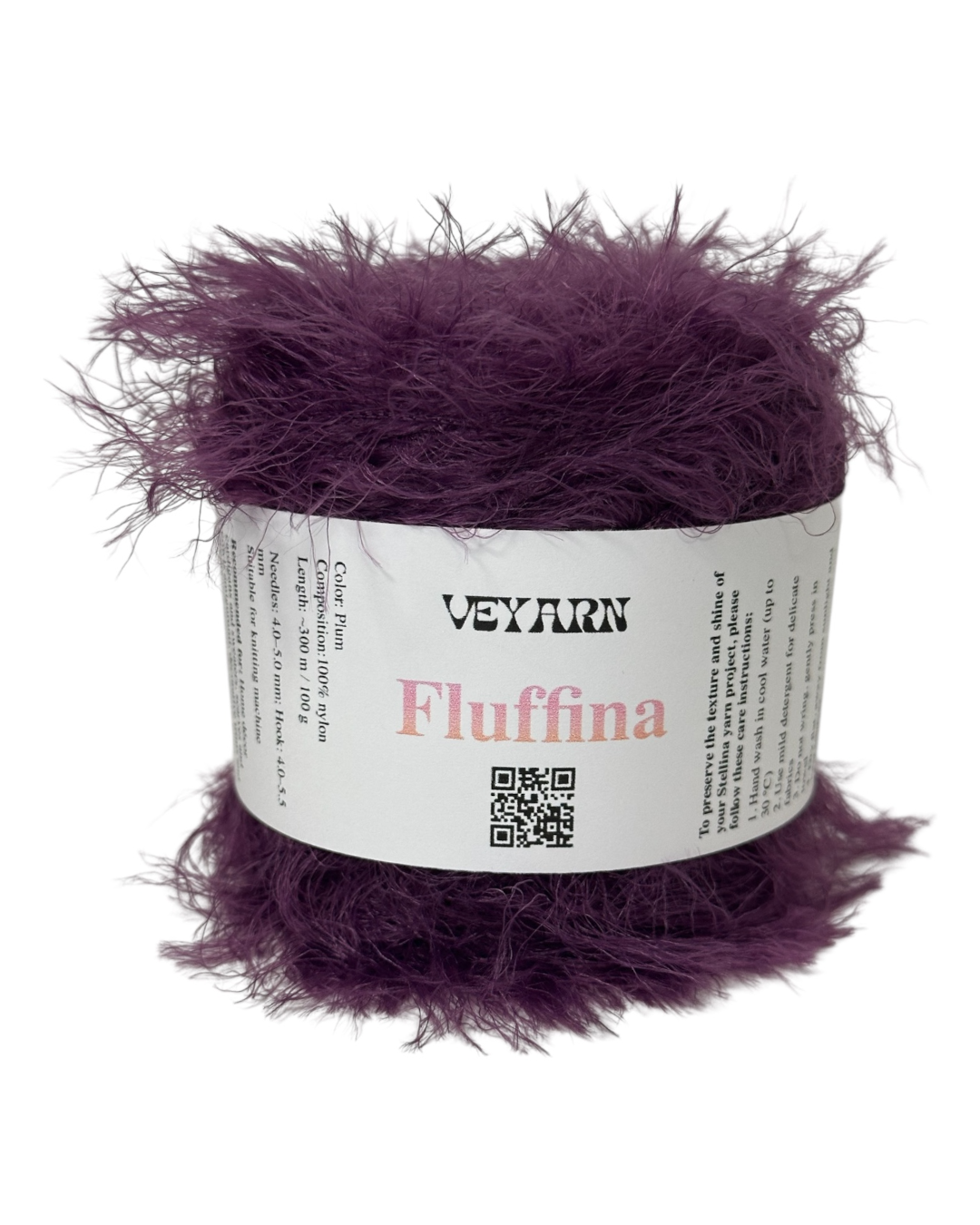 Fluffina yarn skein, Plum
