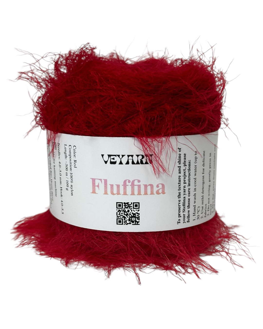 Fluffina yarn skein, Red