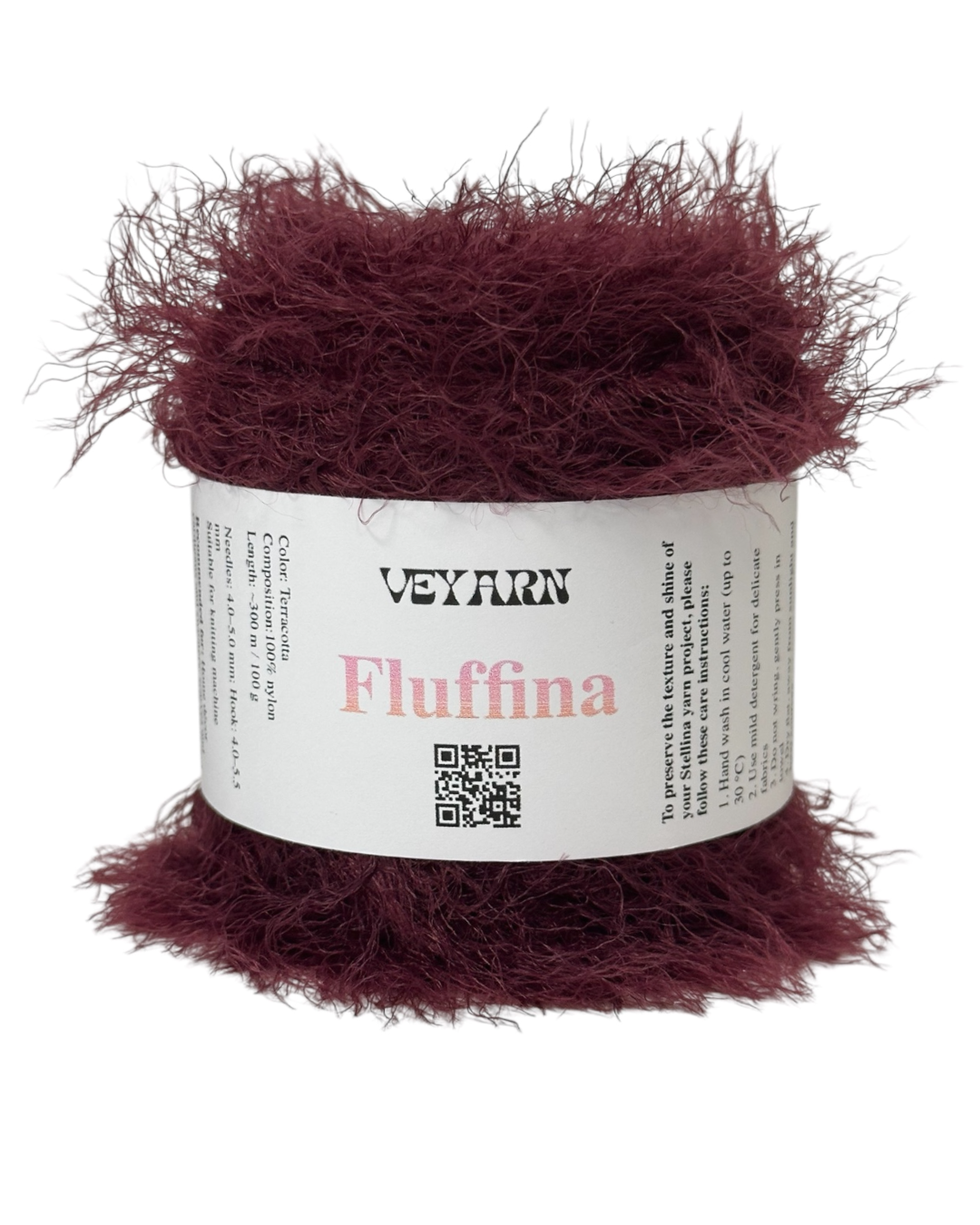 Fluffina yarn skein, Terracotta