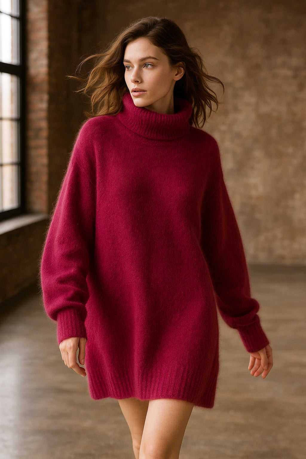 Filato color lampone con angora Pecci Filati, collezione Heritage