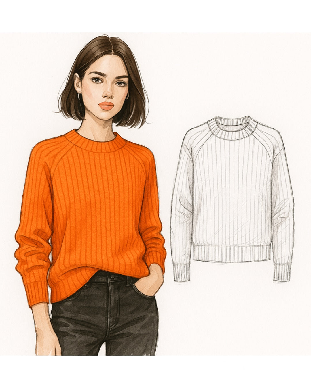 Ermes 3/20 — merino wool & nylon yarn by Olimpias (Italy), Orange color