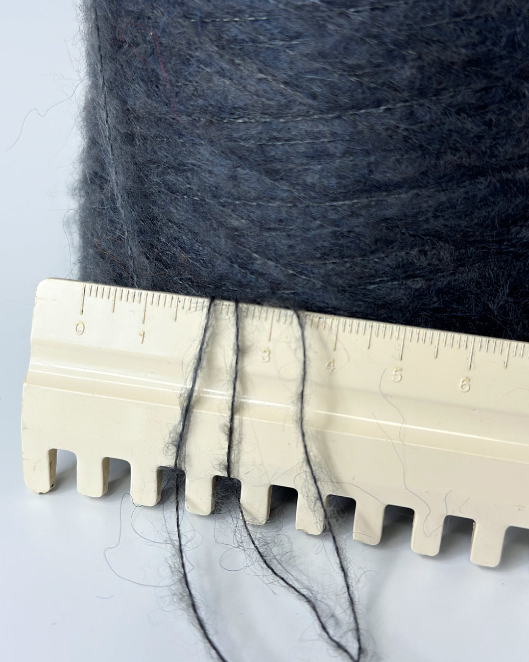 Mohair Yarn on cone, 950m/100g, color Grey