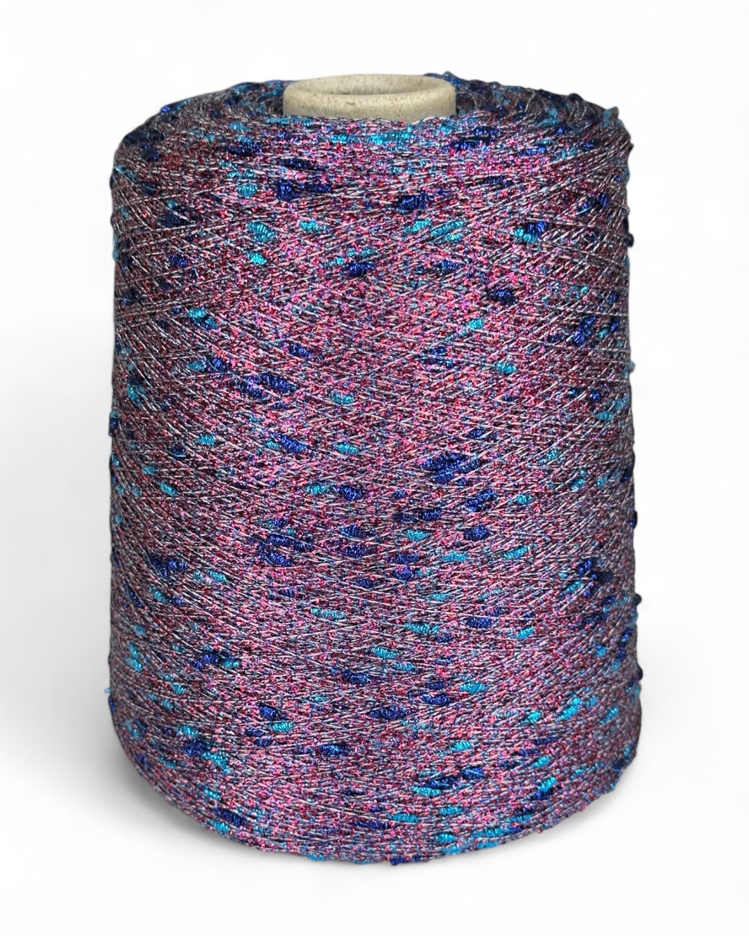 Electric Bloom knot yarn on cone