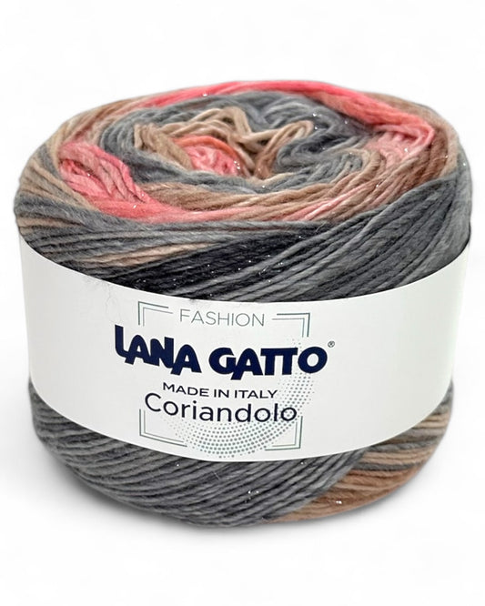 Lana Gatto Coriandolo, colore 9328, 100 g / 300 m