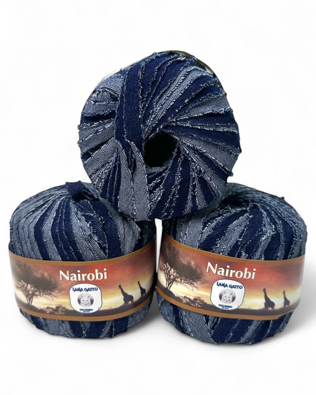 Filato Lana Gatto Nairobi, Blu Jeans, 50 g / 25 m