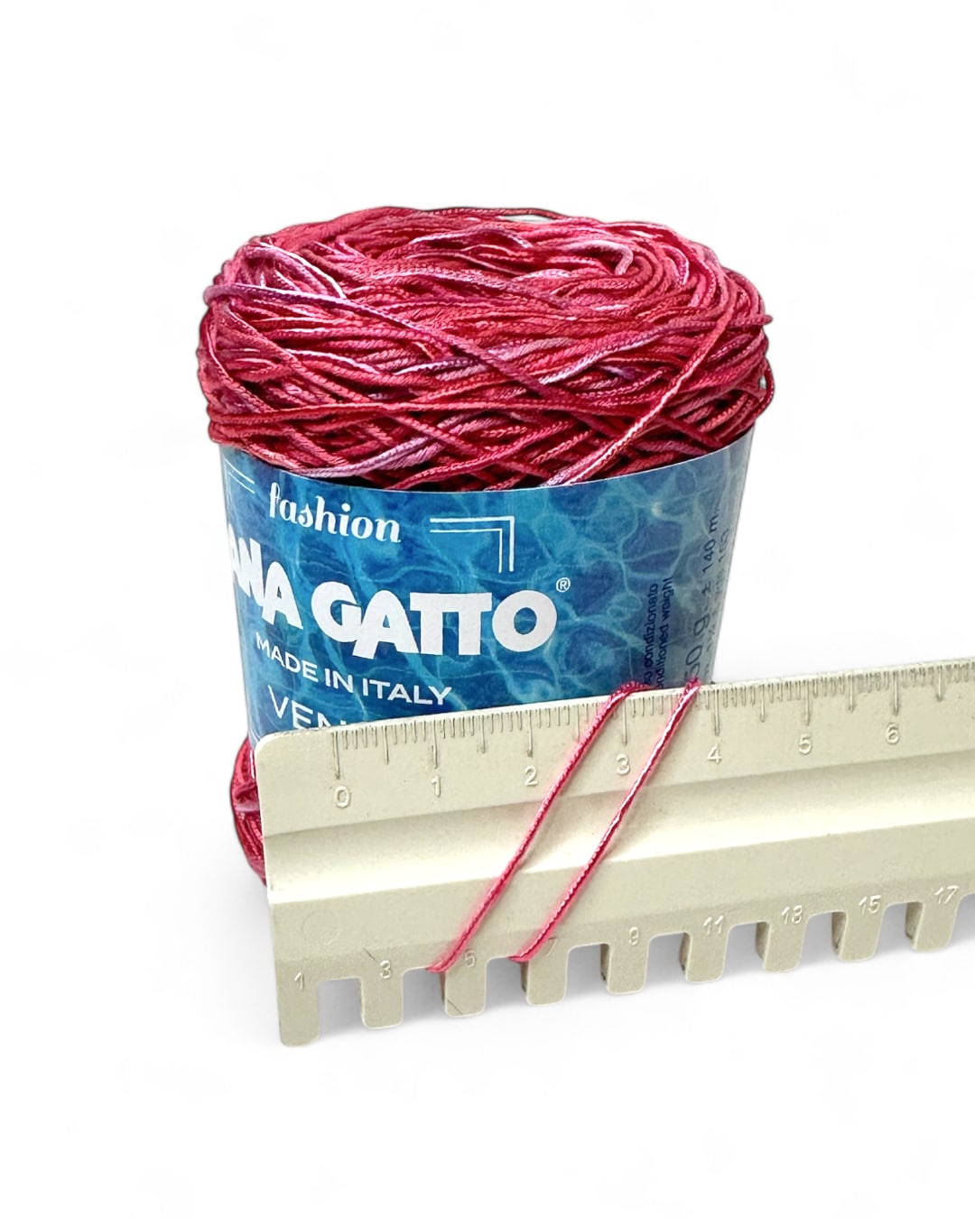 Lana Gatto Venice Yarn, Color 8893 (Cherry Pink), 50 g / 140 m