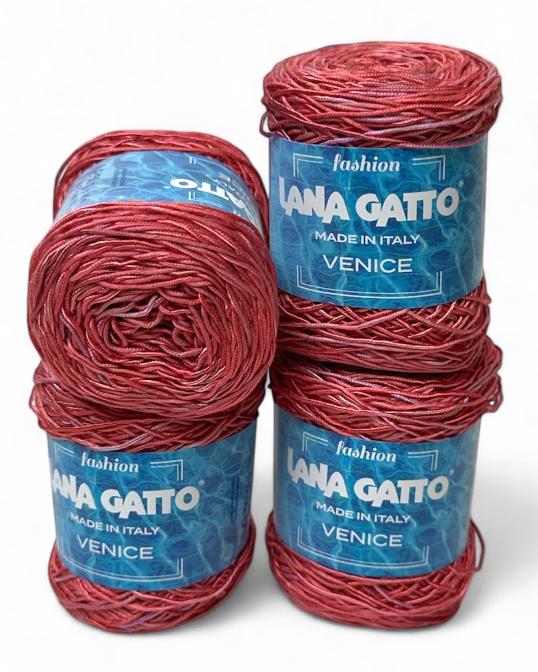 Lana Gatto Venice Yarn, Color 8893 (Cherry Pink), 50 g / 140 m