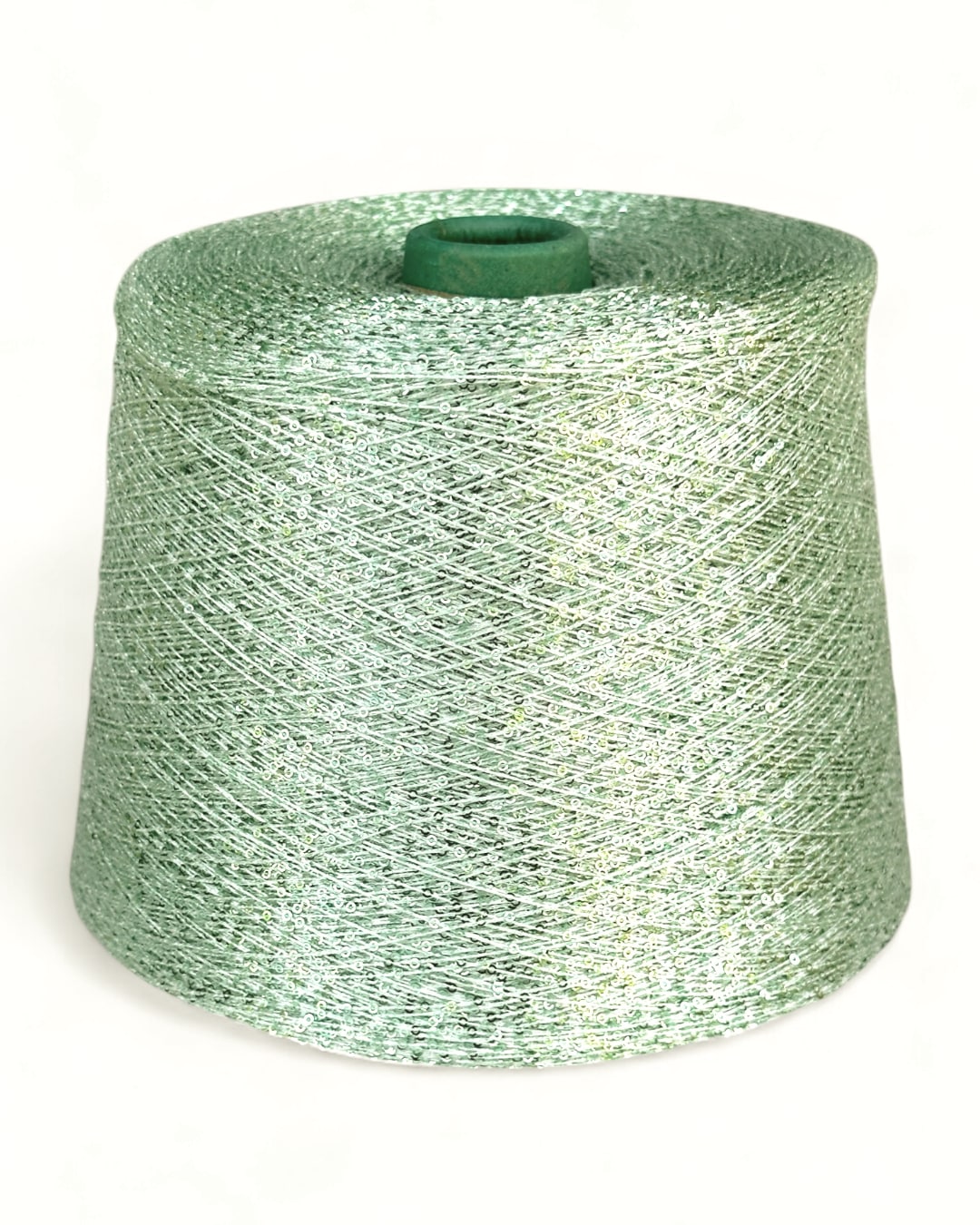 “Mint Crystal” — filato con paillettes della collezione Sequino