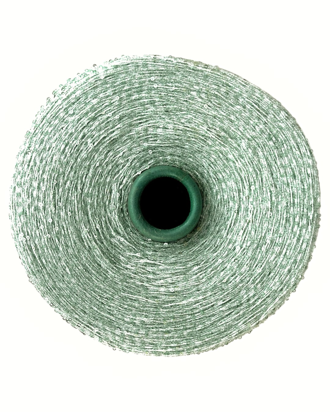 “Mint Crystal” — filato con paillettes della collezione Sequino