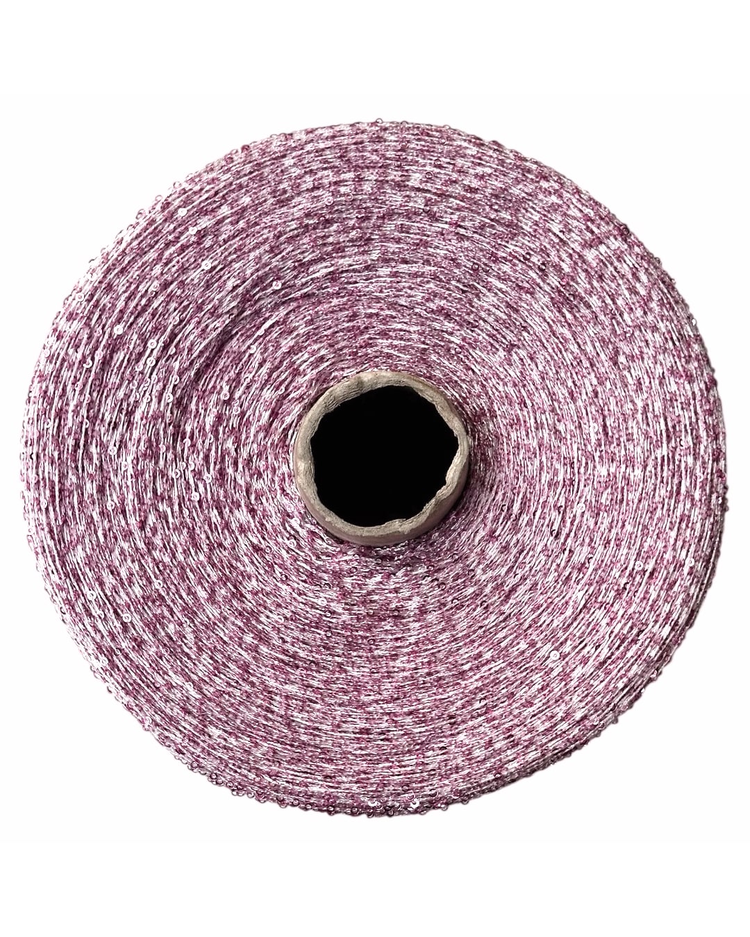Vista dall’alto del cono “Blush Sparkle” con paillettes distribuite