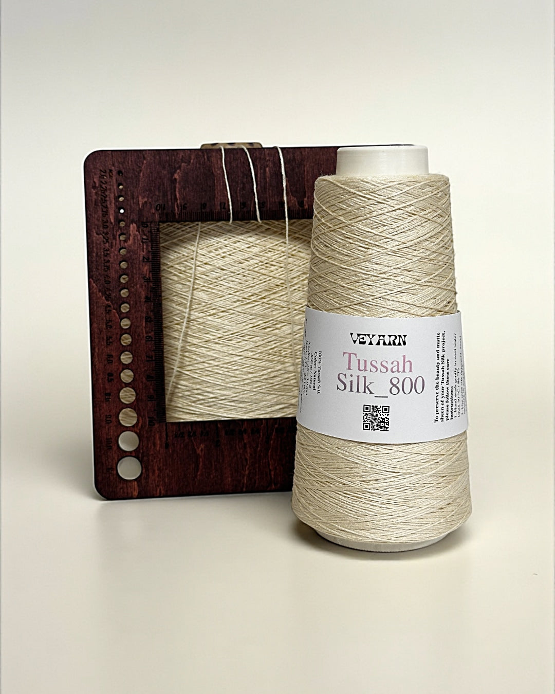 Tussah Silk — 100% Natural Wild Silk on Cone (800 m / 100 g)