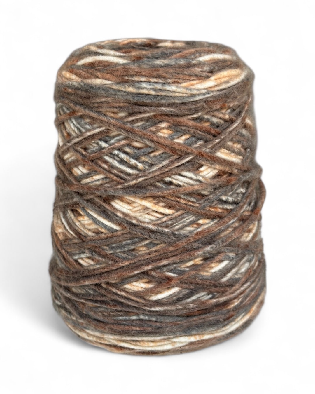 Coffee mix cone yarn with warm neutral tones — VEYARN