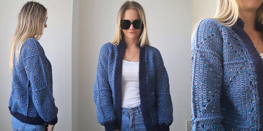 How to crochet the La Notte Stellata cardigan: Cristina’s tutorial and yarn from VEYARN