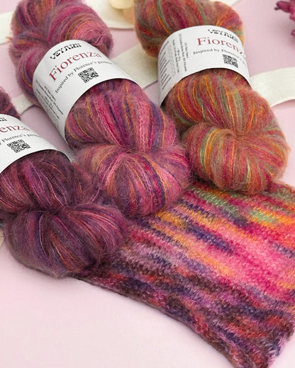Fiorenza Christmas Gift Yarn Set — Camelia · Fucsia · Ortensia