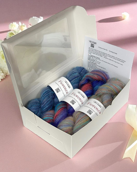 Fiorenza Yarn Gift Set – Fiordaliso · Glicine · Magnolia