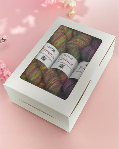 Fiorenza Yarn Gift Set – Fresia · Geranio · Viola