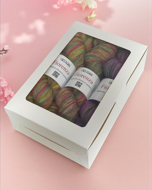 Fiorenza Yarn Gift Set – Fresia · Geranio · Viola