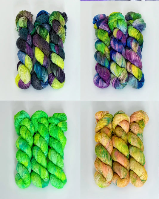 100% Cashgora hand dyed yarn, skein 50g, 350m