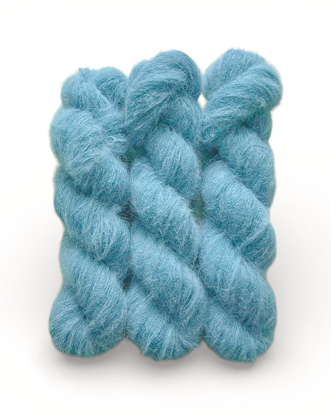 Baby Alpaca Silk Hand Dyed Yarn 500 m 50 g – Glacier Air Light Blue Luxury Yarn