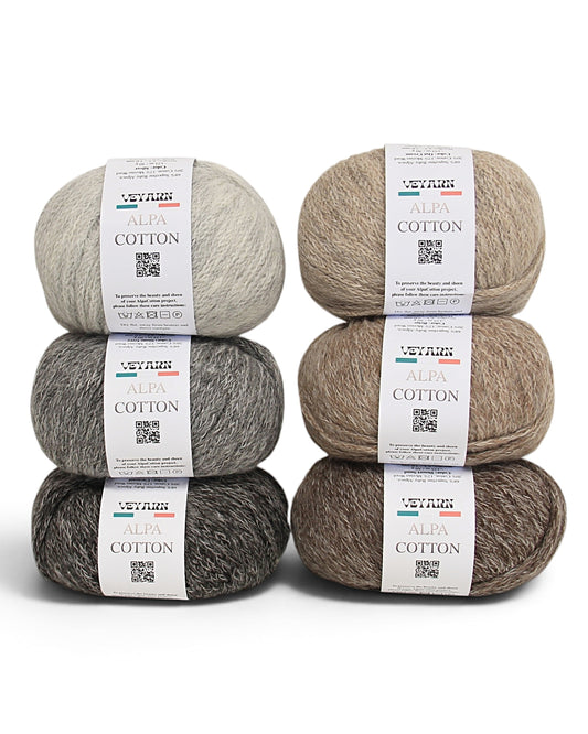 ALPACOTTON — Luxury Baby Alpaca, Cotton & Merino Wool Yarn | 125 m / 50 g