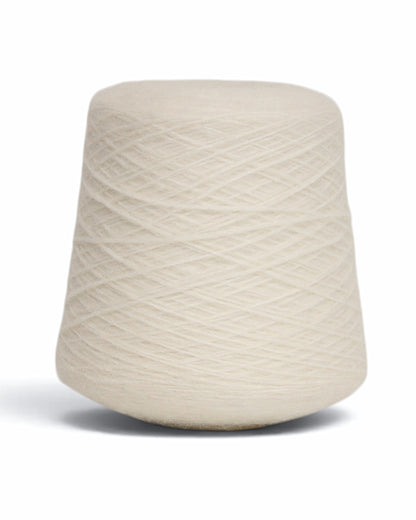 DUSTIN – Italian Cord Yarn | 60% Baby Alpaca | 400 m / 100 g | Natural White