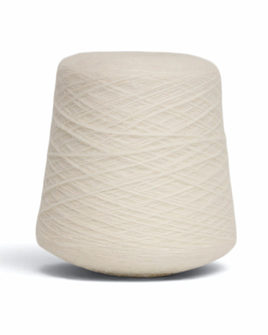DUSTIN – Italian Cord Yarn | 60% Baby Alpaca | 400 m / 100 g | Natural White