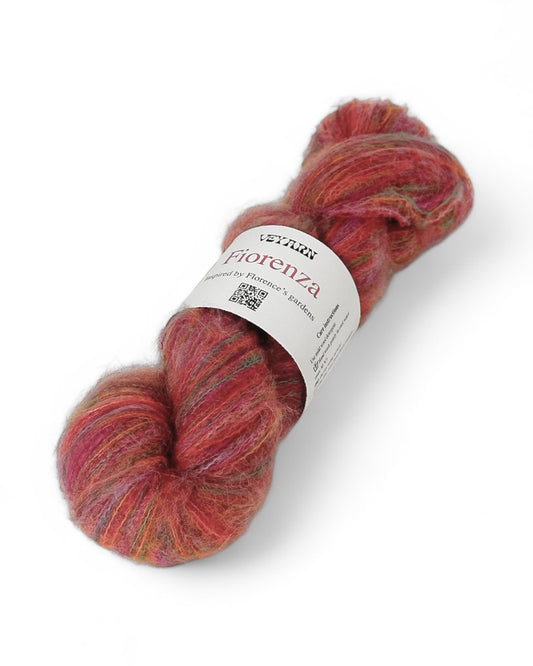 Color Azalea — Italian Fiorenza yarn (baby alpaca, extrafine merino, polyamide) 500m/50g
