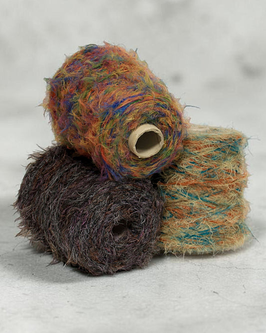 Fluffina Multicolor — fluffy faux fur yarn on cone