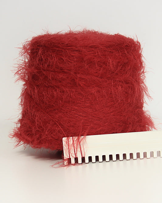 Red Fluffina yarn, 100% Nylon, 300 m / 100 g