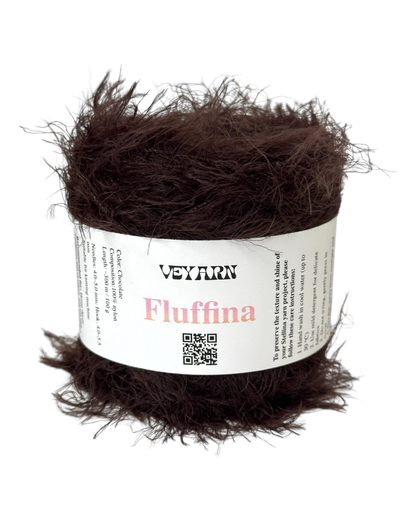 Fluffina Yarn Set (6 × 100 g) — 100% nylon in natural autumn shades