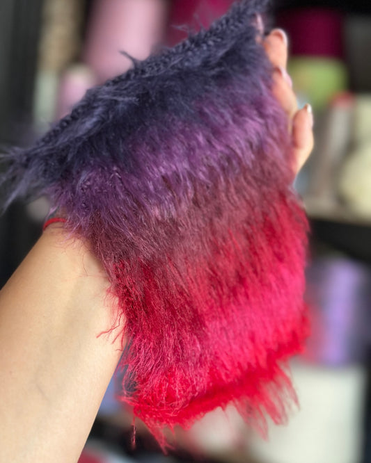 Set di filati Fluffina (6 × 100 g) — Toni rossi e viola