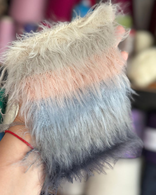 Set di filati Fluffina (6 × 100 g) — Toni nude e grigi