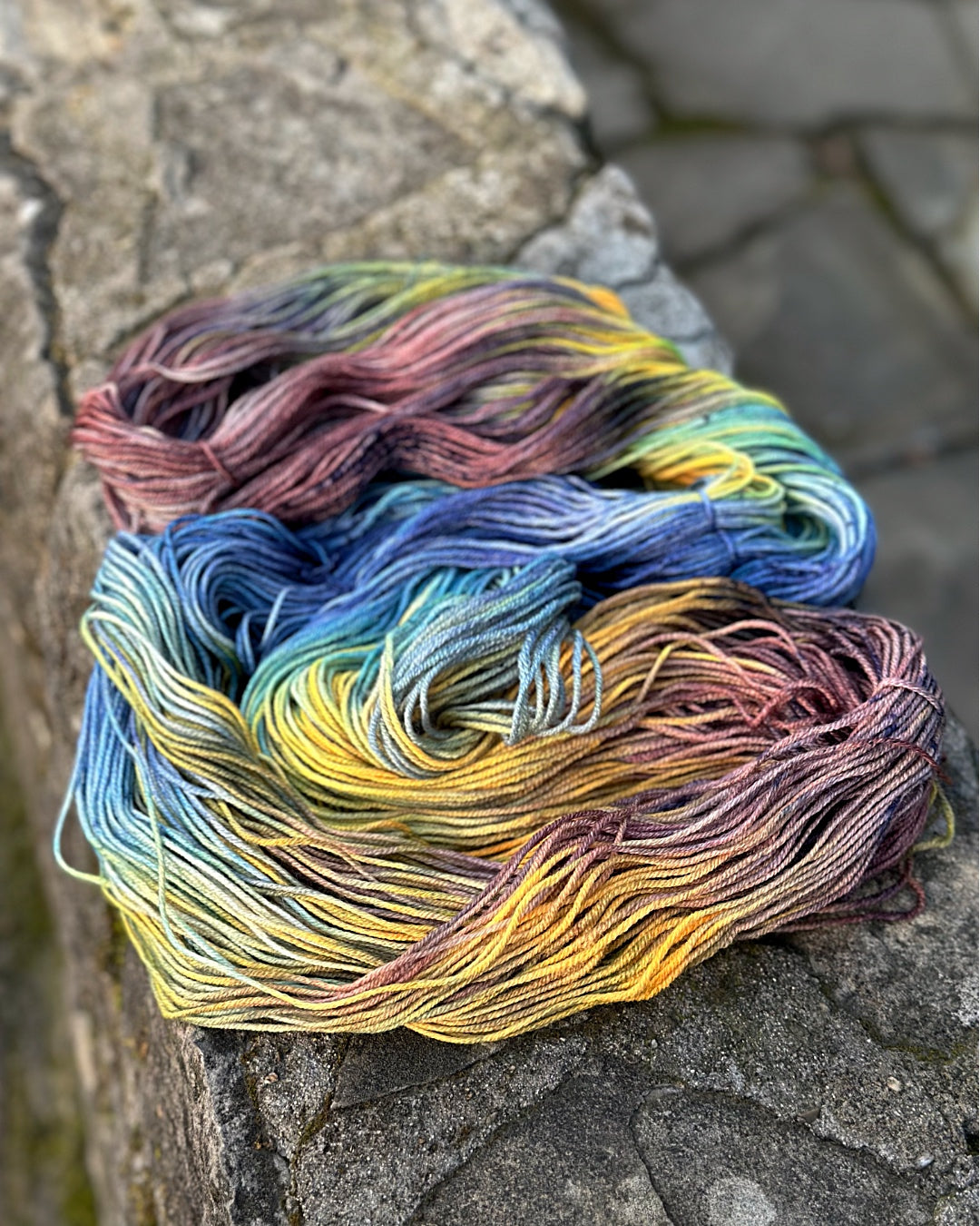 Merino wool Hand Dyed yarn, 8 colors, 400m, skein 100g