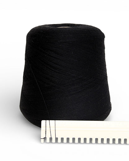 Harmony — Black | Filato italiano 100% merino extrafine su cono