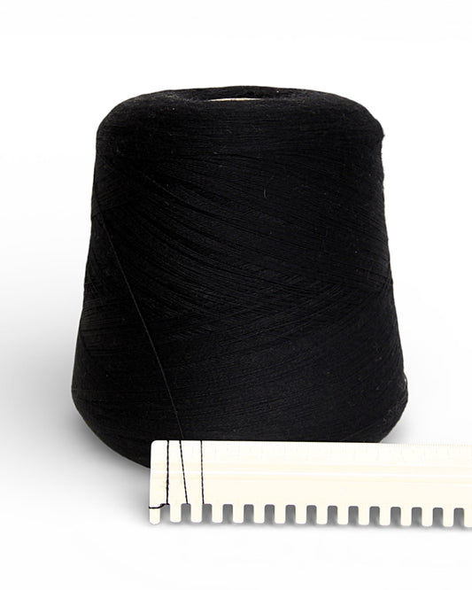 Harmony — Black | Filato italiano 100% merino extrafine su cono