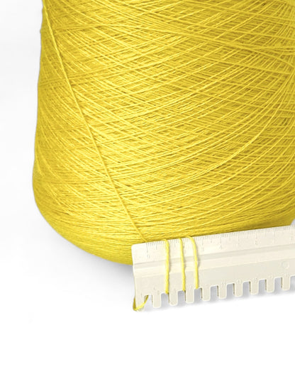 Wool-angora yarn for machine and hand knitting, yellow tone