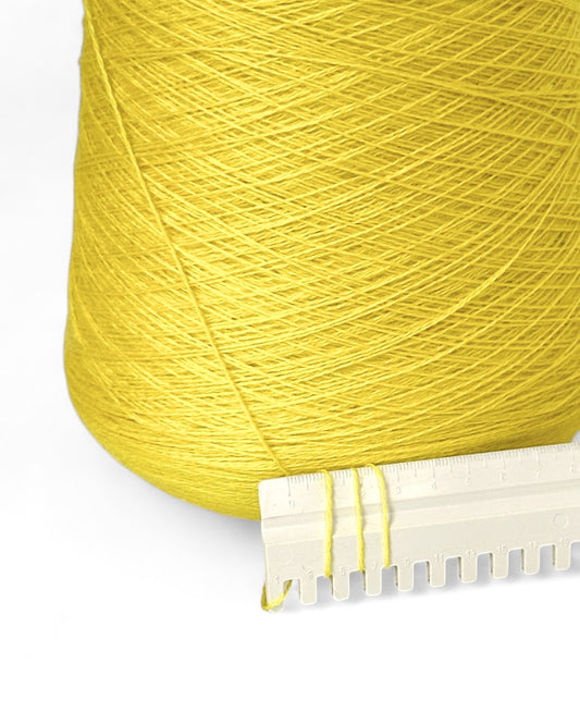 Wool-angora yarn for machine and hand knitting, yellow tone