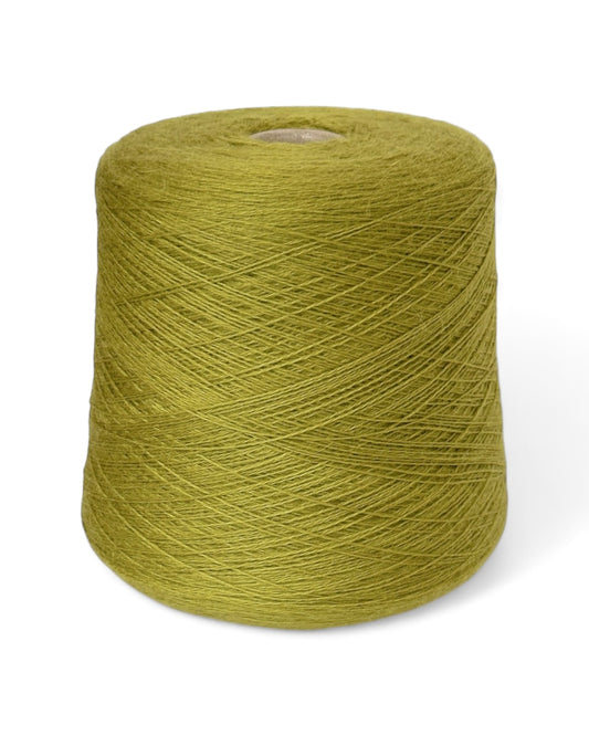 Olive-lime yarn with angora, Pecci Filati Heritage