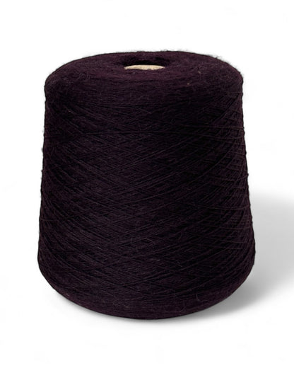Dark plum-colored Heritage 2/15 yarn cone