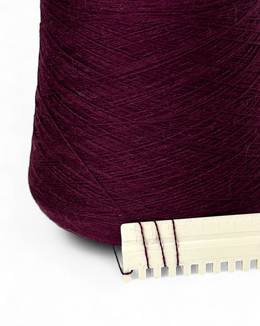 Italian fine plum-colored yarn