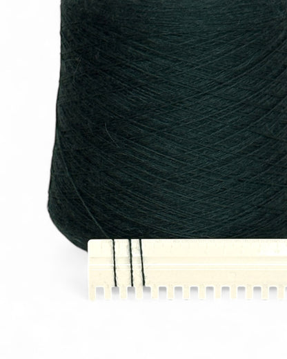 Fine Italian wool-angora yarn, dark green color