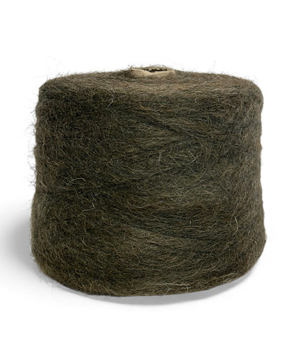 Moss Shadow — fluffy mohair yarn Kid Melange on cone, 950m/100g