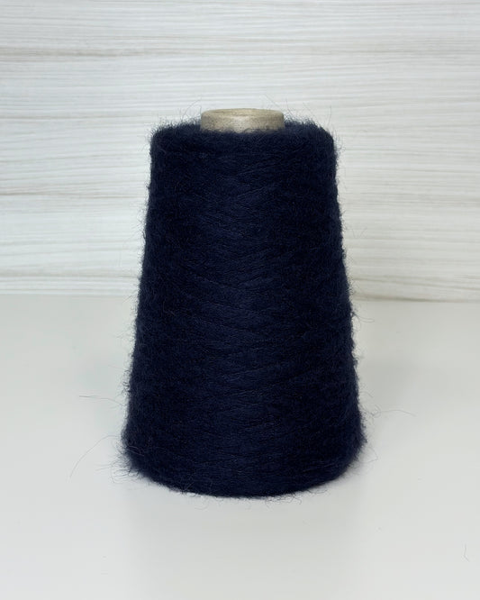 Mohair Yarn on cone, 950m/100g, color Navy blue