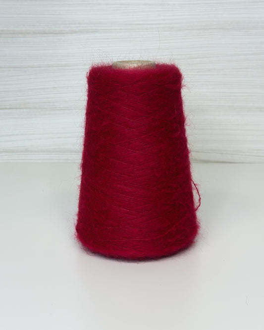 Mohair Yarn on cone, 950m/100g, color Wine