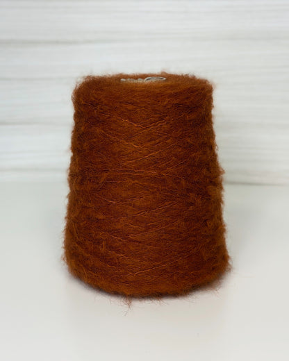 Filato Mohair su cono, 300m/100g, colore Mattone