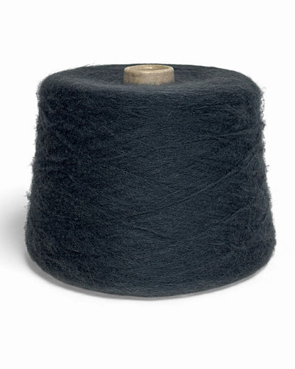 Midnight Slate — fluffy mohair yarn Dallas on cone, 950m/100g