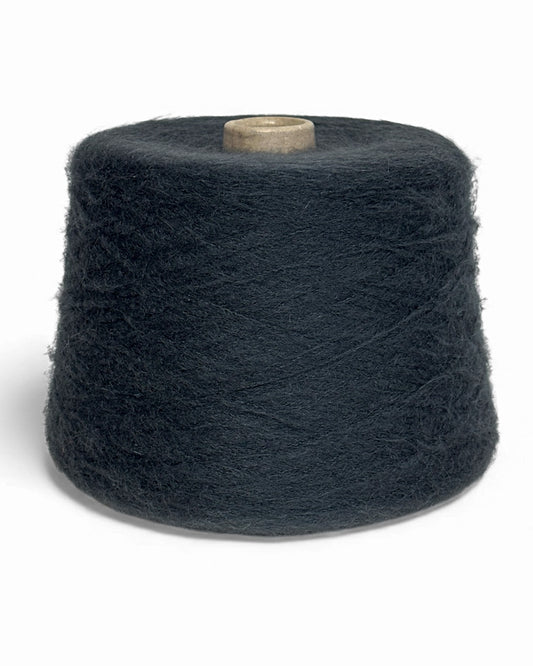 Midnight Slate — fluffy mohair yarn Dallas on cone, 950m/100g