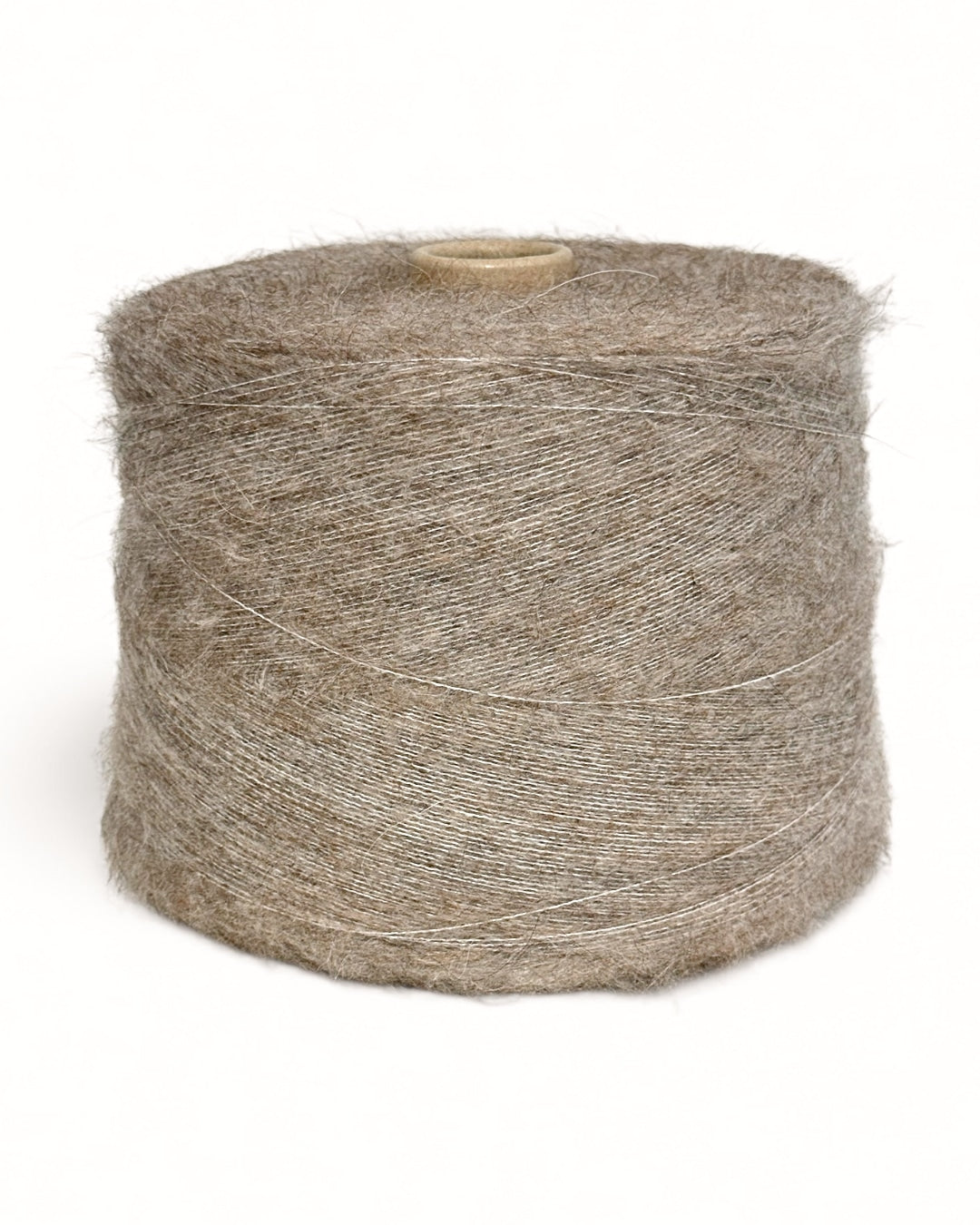 Soft Fawn — fluffy mohair yarn Antares on cone, 950m/100g