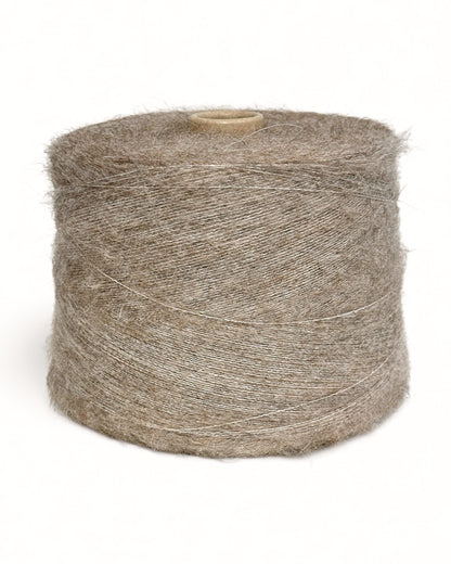 Soft Fawn — fluffy mohair yarn Antares on cone, 950m/100g